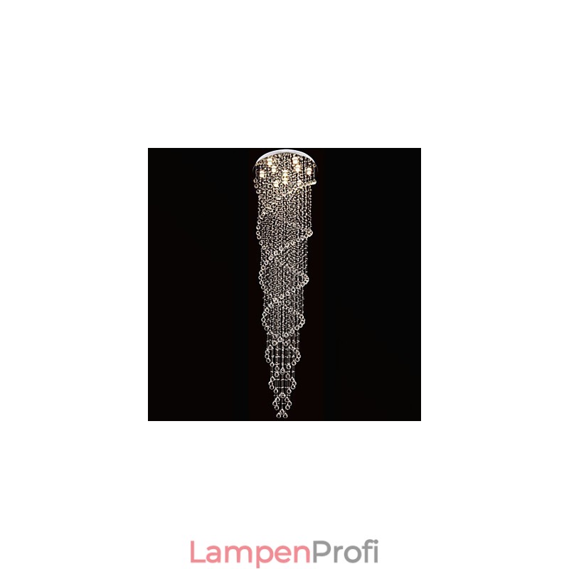 Deckenleuchter Pendelleuchte Lampe Leuchten mit K9 Kristall Doppelspirale