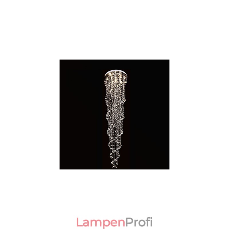 Deckenleuchter Pendelleuchte Lampe Leuchten mit K9 Kristall Doppelspirale