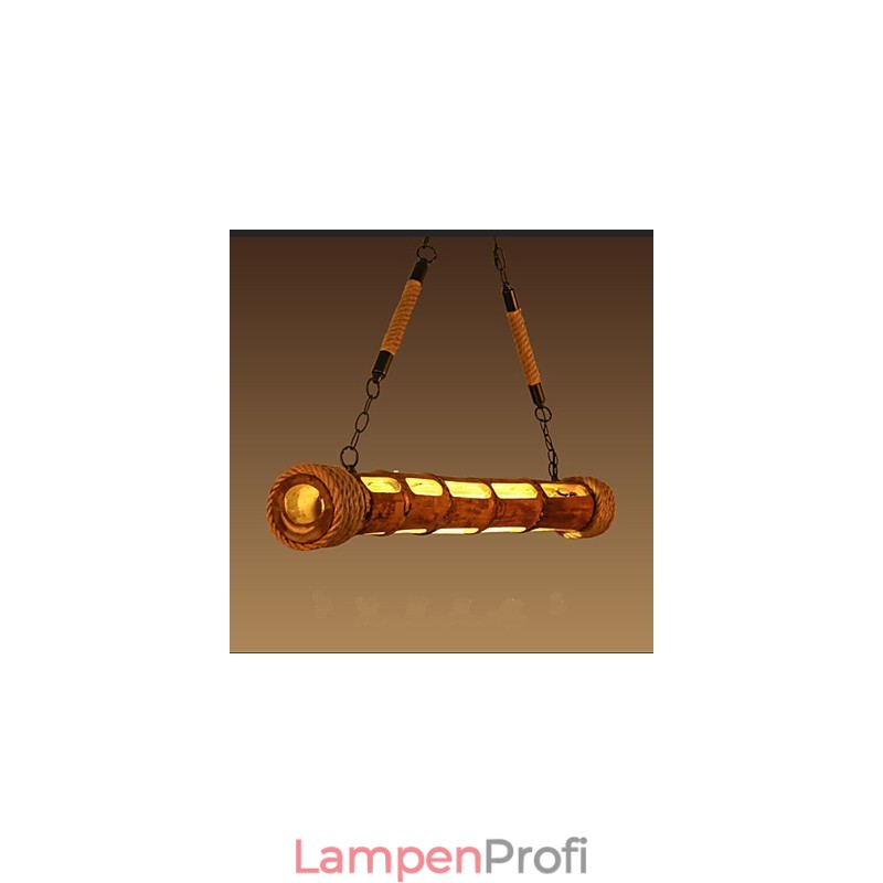 Kaffeegarten Dekorativer Kronleuchter aus geschnitztem Bambus