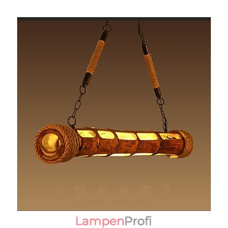 Kaffeegarten Dekorativer Kronleuchter aus geschnitztem Bambus