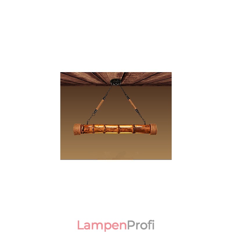 Kaffeegarten Dekorativer Kronleuchter aus geschnitztem Bambus