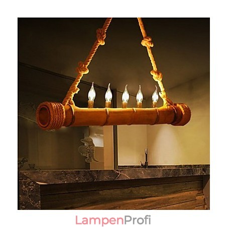 Cafe Pastoral Nostalgie Dekorativer Bambus-Kronleuchter