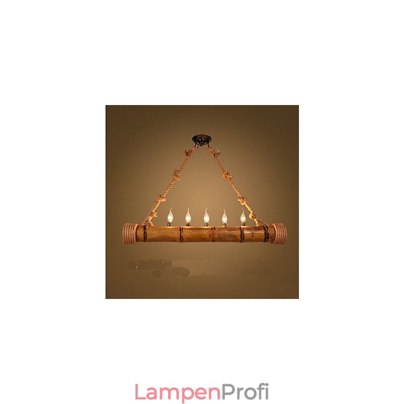 Cafe Pastoral Nostalgie Dekorativer Bambus-Kronleuchter