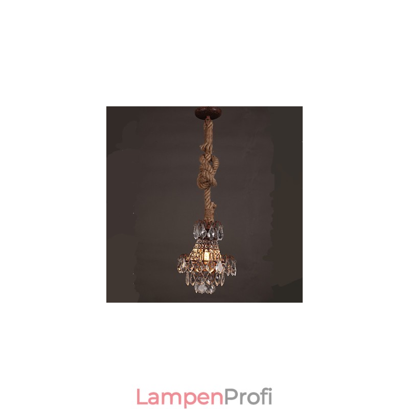 Retro Lounge Hanf Industrieller Wind Imitation Kristall Kronleuchter