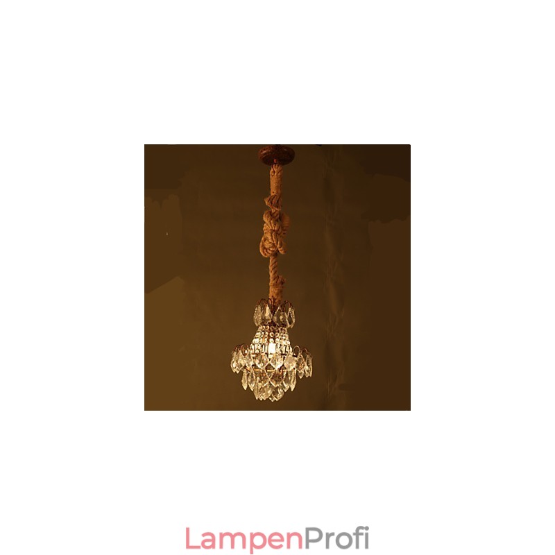 Retro Lounge Hanf Industrieller Wind Imitation Kristall Kronleuchter