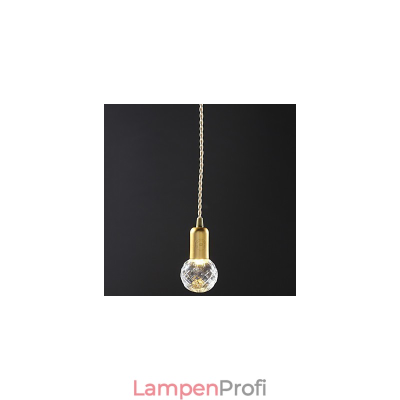 Moderne Pendelleuchte im zeitgenössischen Vintage-Mini-Stil aus goldenem Metall