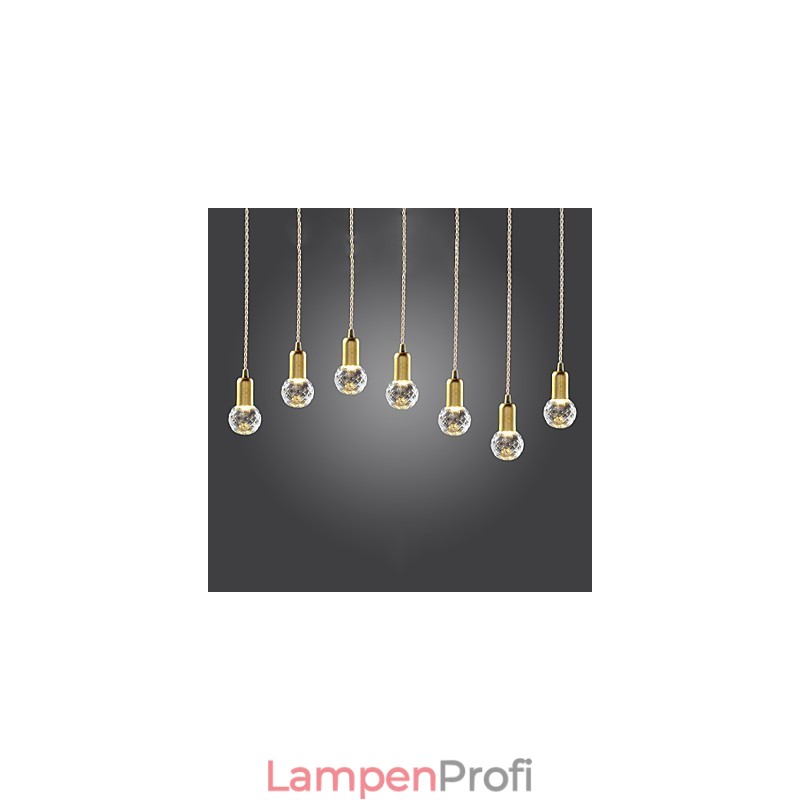 Moderne Pendelleuchte im zeitgenössischen Vintage-Mini-Stil aus goldenem Metall