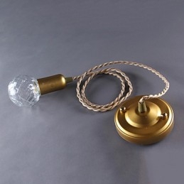 Moderne Pendelleuchte im zeitgenössischen Vintage-Mini-Stil aus goldenem Metall