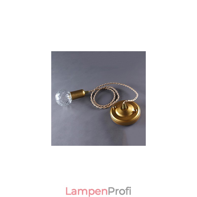 Moderne Pendelleuchte im zeitgenössischen Vintage-Mini-Stil aus goldenem Metall