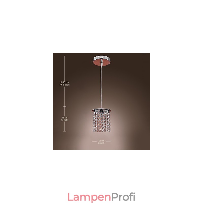 Moderne, zeitgenössische Pendelleuchte im Mini-Stil aus galvanisiertem Kristall