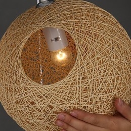 Zeitgenössische und vertraglich vereinbarte sphärische Cany Art Lampe Hanf Ball Pendelleuchte