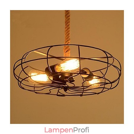 Vintage American Iron Rope Kreativer Industrieller Ventilator Kronleuchter Vintage American Iron Rope Kreativer Industrieller Ventilator Kronleuchter