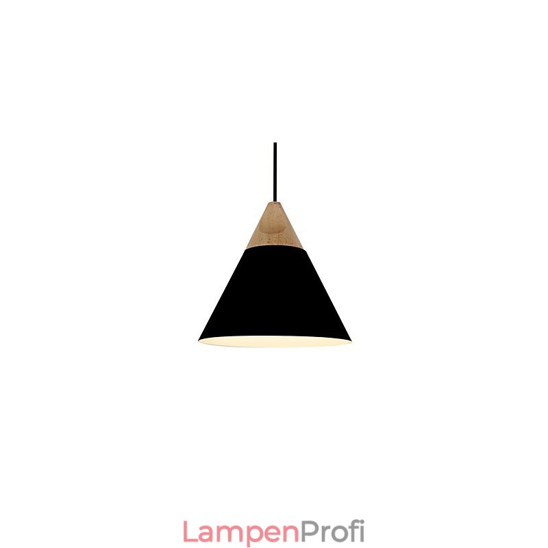 Mini Künstlerische Kegel Pendelleuchte 1 Licht Mordern Simplicity Finish Schwarz Weiß Gelb Aluminium & Holz Droplight
