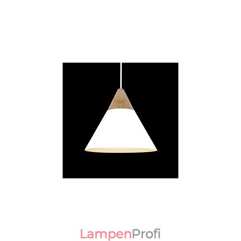 Mini Künstlerische Kegel Pendelleuchte 1 Licht Mordern Simplicity Finish Schwarz Weiß Gelb Aluminium & Holz Droplight