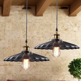 Retro-Klassiker im europäischen Stil Pendelleuchte Metall Art Droplight