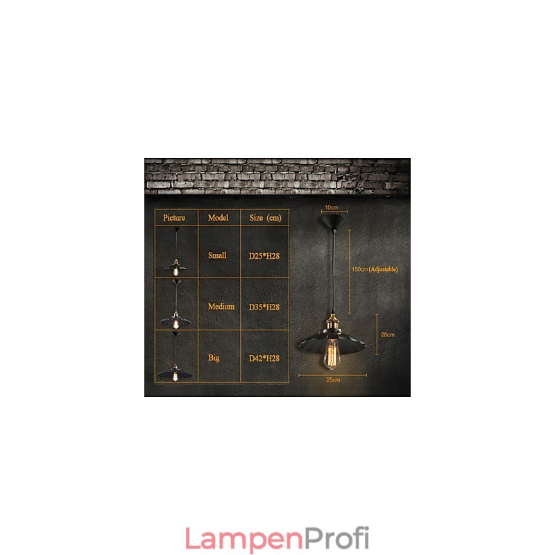 Retro-Klassiker im europäischen Stil Pendelleuchte Metall Art Droplight