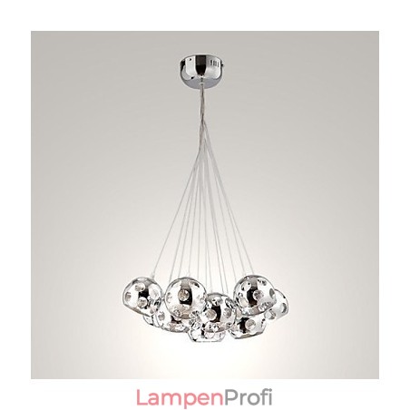 Moderne zeitgenössische Globus Chrom Metall Pendelleuchte Moderne zeitgenössische Globus Chrom Metall Pendelleuchte
