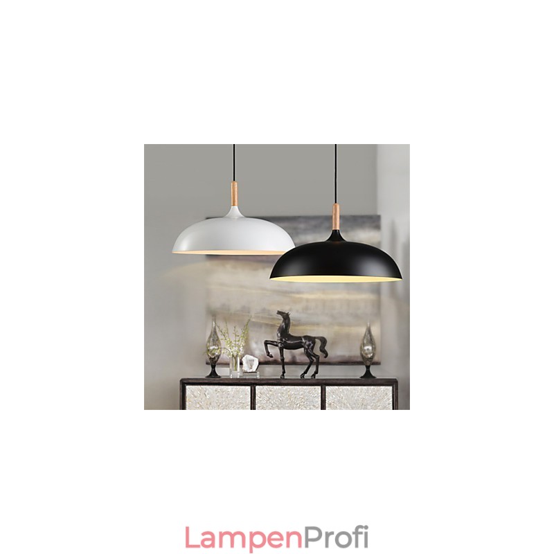 Retro Pendelleuchte Malerei Holz + Metall Cafe Pendelleuchten