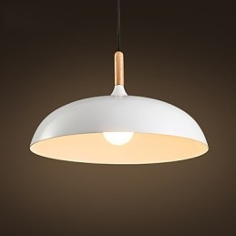 Retro Pendelleuchte Malerei Holz + Metall Cafe Pendelleuchten