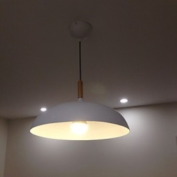 Retro Pendelleuchte Malerei Holz + Metall Cafe Pendelleuchten