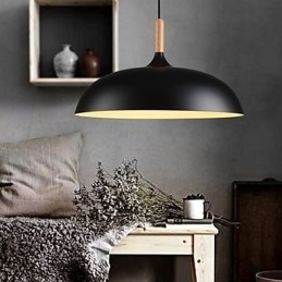 Retro Pendelleuchte Malerei Holz + Metall Cafe Pendelleuchten