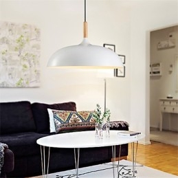 Retro Pendelleuchte Malerei Holz + Metall Cafe Pendelleuchten