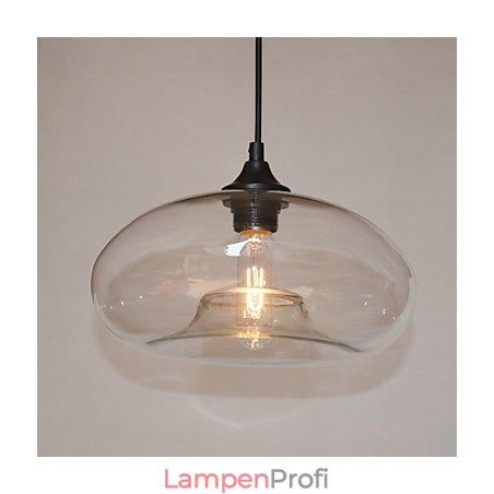 Moderne charakteristische 1-flammige Pendelleuchte mit transparentem Schirm Moderne charakteristische 1-flammige Pendelleuchte mit transparentem Schirm