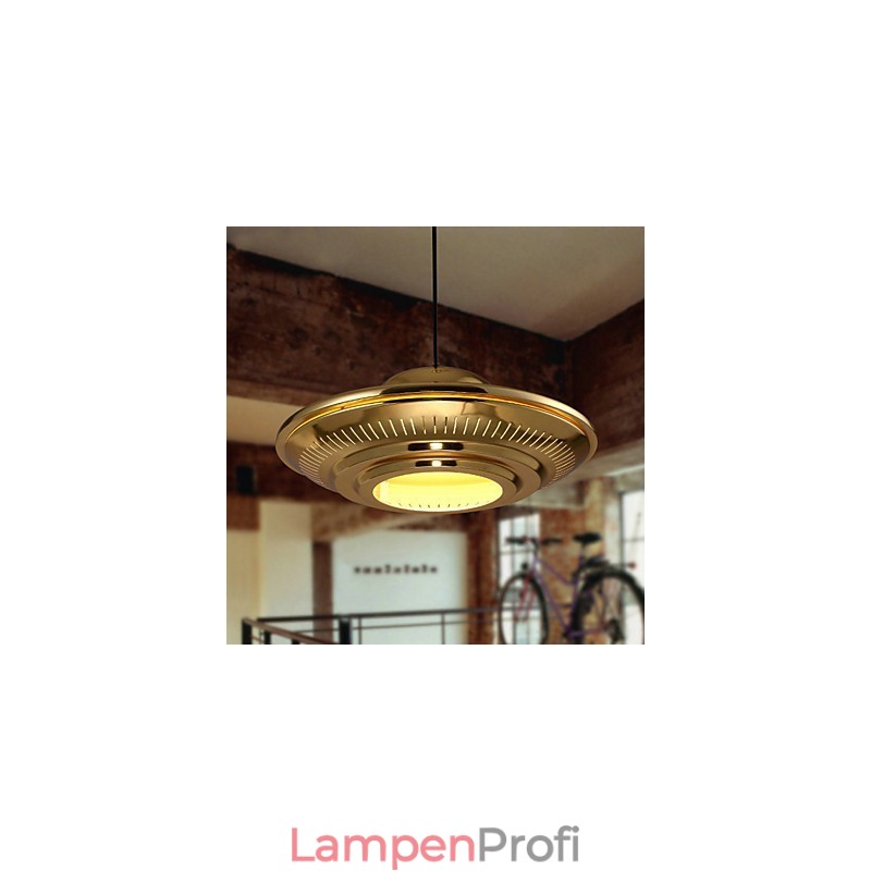 Hängelampe Garage aus galvanisiertem Metall im Landhausstil