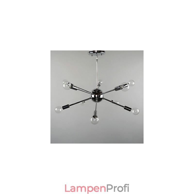 Pendelleuchte im Mini-Stil aus verchromtem Metall im Landhausstil