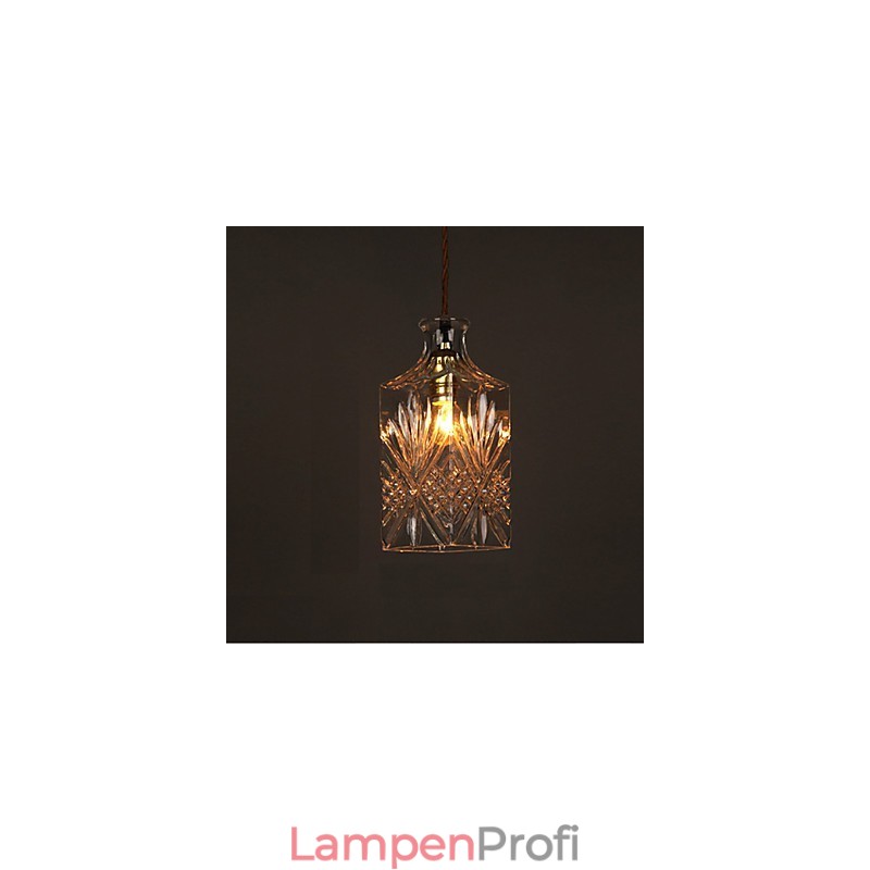 Romantische Flasche Kreative Geschnitzte Kunst Glas Kronleuchter Licht Pendelleuchte