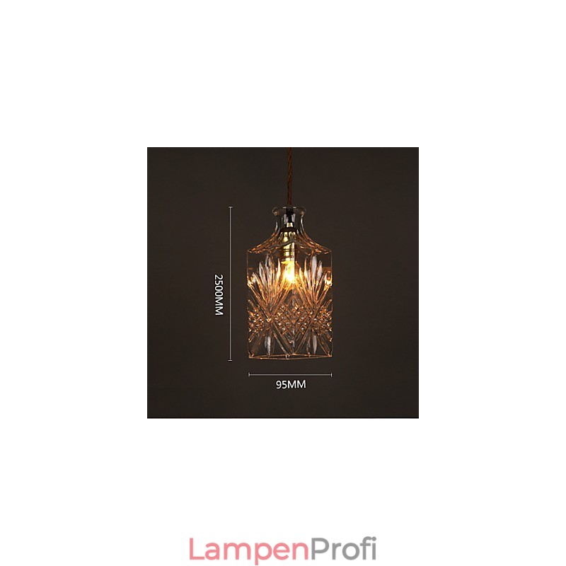 Romantische Flasche Kreative Geschnitzte Kunst Glas Kronleuchter Licht Pendelleuchte