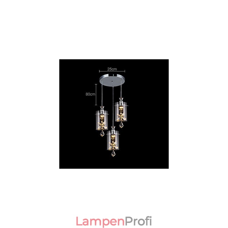 Moderne zeitgenössische Kristall andere Glas Pendelleuchte