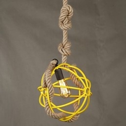 Retro Cafe Art Kronleuchter Kronleuchter Seil