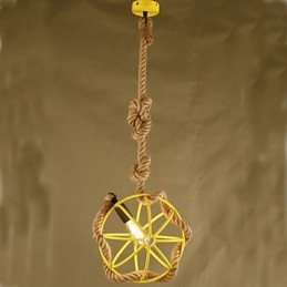 Retro Cafe Art Kronleuchter Kronleuchter Seil