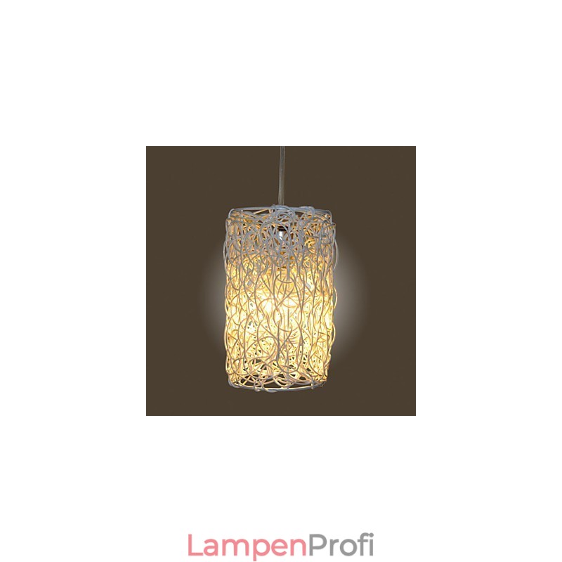 Moderne ländliche Cany Art gewebte Rattan-Einzelkopf-Droplight-Lampe