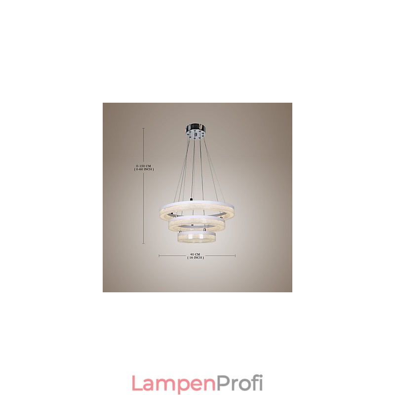 Kristall Pendelleuchte Moderne Lampe Drei Ringe