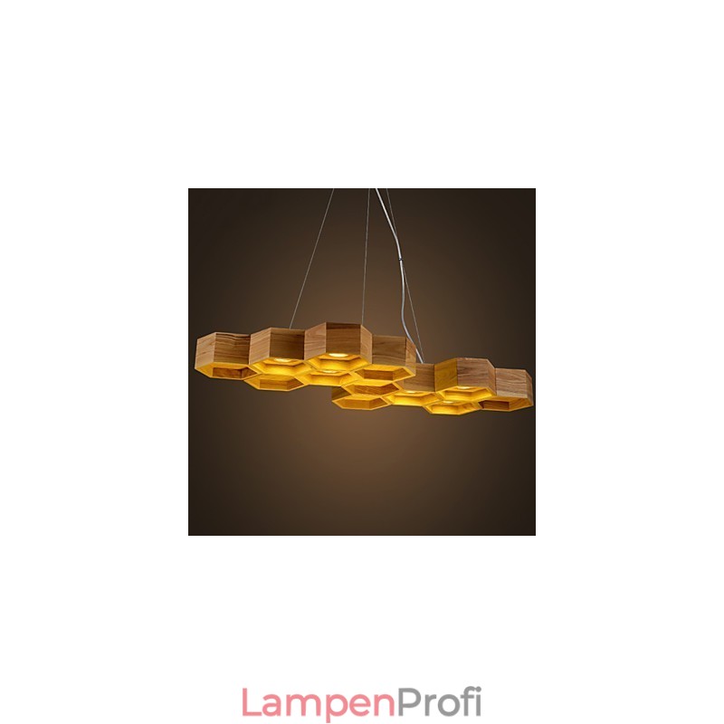 Designer Art Individuality Kronleuchter Einfache Wabenholzlampen