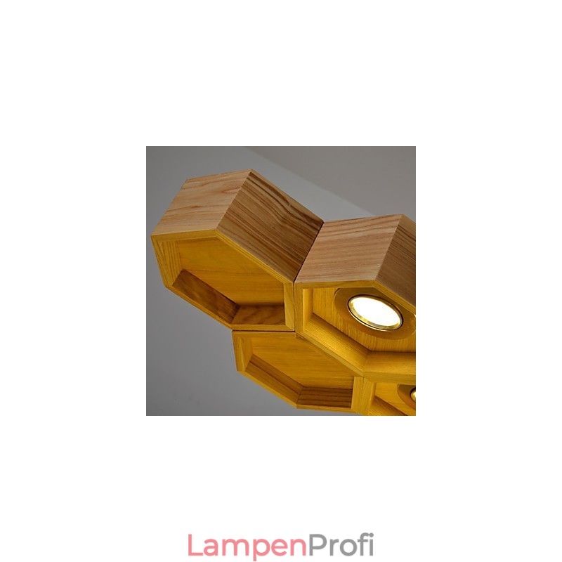 Designer Art Individuality Kronleuchter Einfache Wabenholzlampen