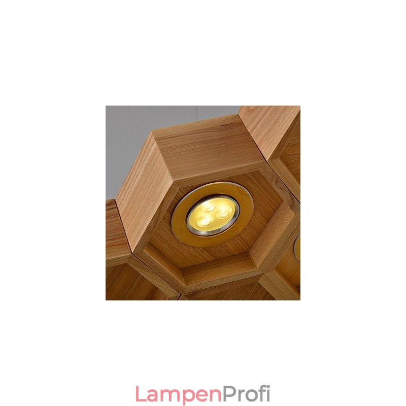 Designer Art Individuality Kronleuchter Einfache Wabenholzlampen