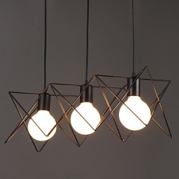 Kontraktiertes und zeitgenössisches kreatives Design Einzelkopf-Droplight aus Schmiedeeisen