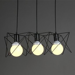 Kontraktiertes und zeitgenössisches kreatives Design Einzelkopf-Droplight aus Schmiedeeisen