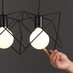 Kontraktiertes und zeitgenössisches kreatives Design Einzelkopf-Droplight aus Schmiedeeisen