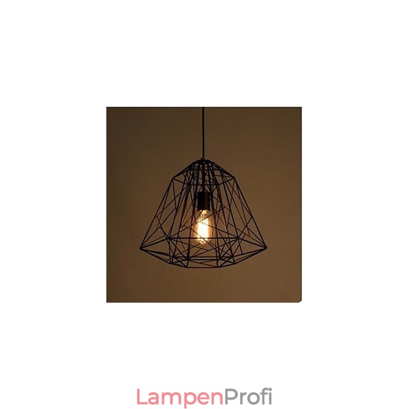 Retro kleine sitzende Schmiedeeisen Diamant Pendelleuchte